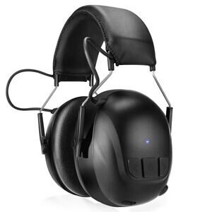 Bluetooth 5.4 Hearing Protection Earmuffs 30dB Battery Noise Cancelling Yellow